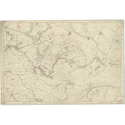 1853 Map of Yorkshire 29, 1856 Print