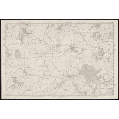 1850 Map of Yorkshire 290, 1854 Print