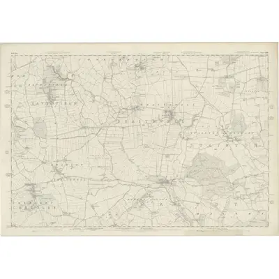 1850 Map of Yorkshire 290, 1854 Print