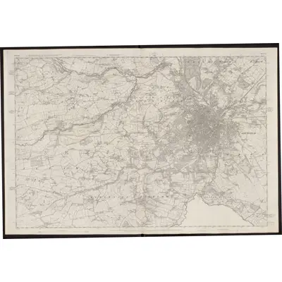 1850 Map of Yorkshire 294, 1855 Print