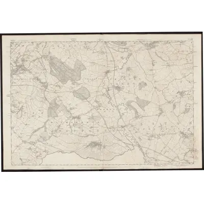 1850 Map of Yorkshire 295, 1855 Print