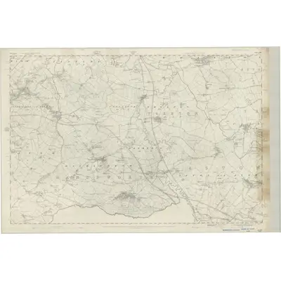 1850 Map of Yorkshire 295, 1855 Print