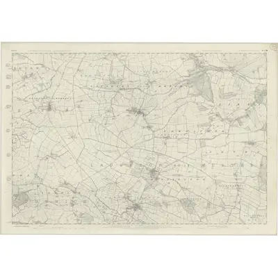 1851 Map of Yorkshire 296, 1854 Print