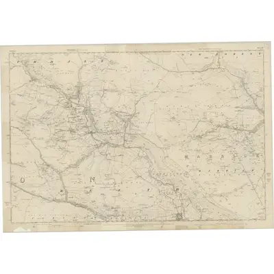 1854 Map of Yorkshire 37, 1857 Print