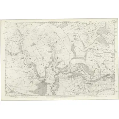 1854 Map of Yorkshire 38, 1857 Print