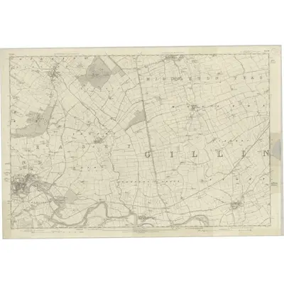 1854 Map of Yorkshire 39, 1857 Print