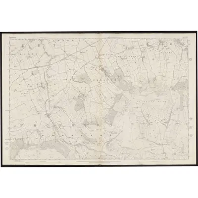 1854 Map of Yorkshire 42, 1857 Print
