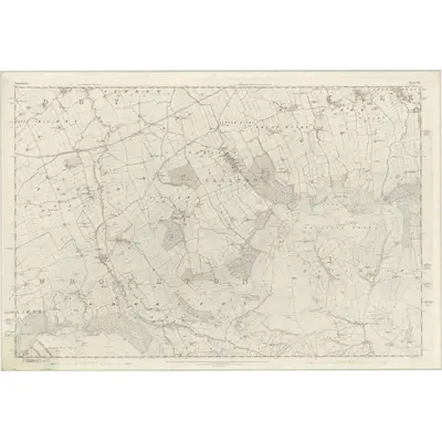 1854 Map of Yorkshire 42, 1857 Print
