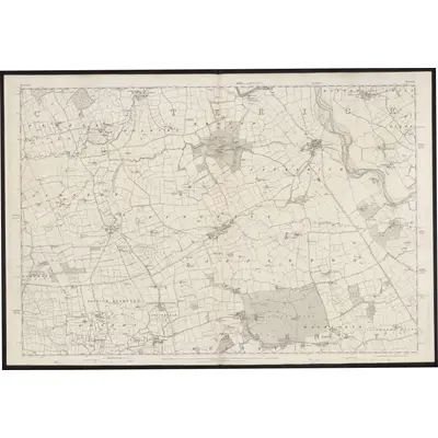 1854 Map of Yorkshire 54, 1857 Print