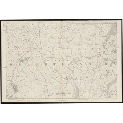 1854 Map of Yorkshire 56, 1857 Print