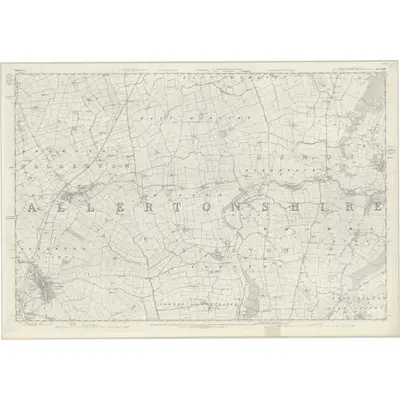 1854 Map of Yorkshire 56, 1857 Print