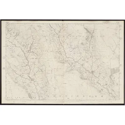 1853 Map of Yorkshire 59, 1857 Print