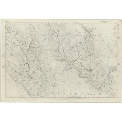1853 Map of Yorkshire 59, 1857 Print