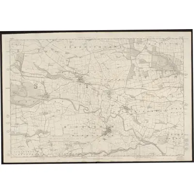 1853 Map of Yorkshire 68, 1856 Print