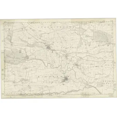 1853 Map of Yorkshire 68, 1856 Print