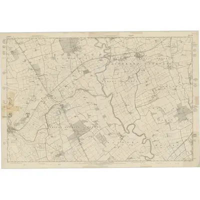 1854 Map of Yorkshire 70, 1857 Print