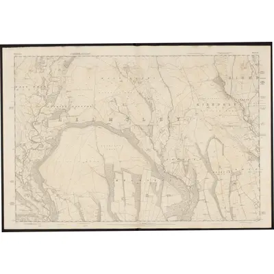 1854 Map of Yorkshire 73, 1857 Print