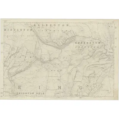 1848 Map of Yorkshire 76, 1854 Print