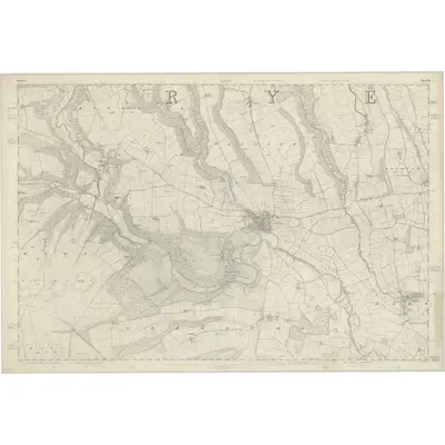 1853 Map of Yorkshire 89, 1856 Print