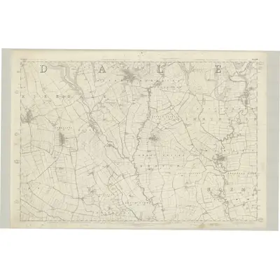 1853 Map of Yorkshire 90, 1856 Print