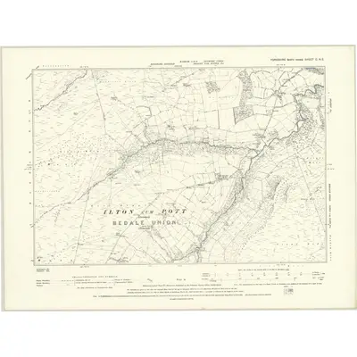 1890 Map of Yorkshire C.NE, 1895 Print