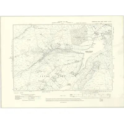 1910 Map of Yorkshire C.NE, 1914 Print