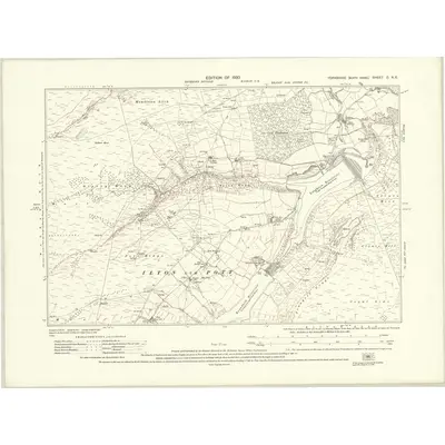 1927 Map of Yorkshire C.NE, 1930 Print