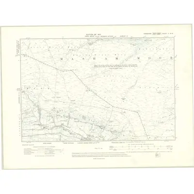 1907 Map of Yorkshire C.NW, 1910 Print