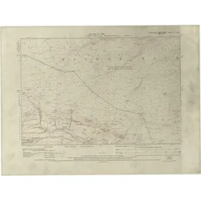 1927 Map of Yorkshire C.NW, 1930 Print