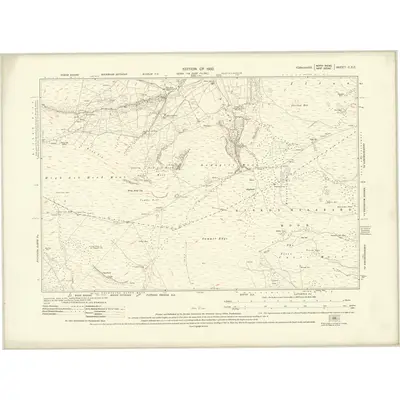 1927 Map of Yorkshire C.SE, 1930 Print