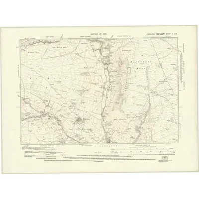1927 Map of Yorkshire C.SW, 1930 Print