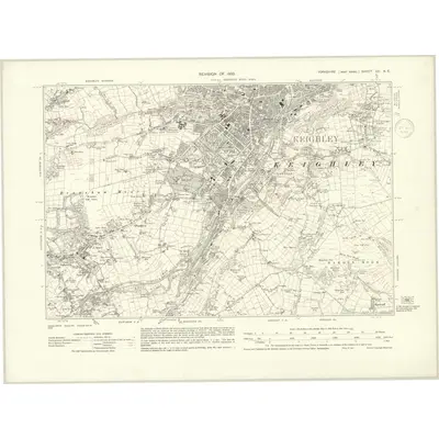 1933 Map of Yorkshire CC.NE