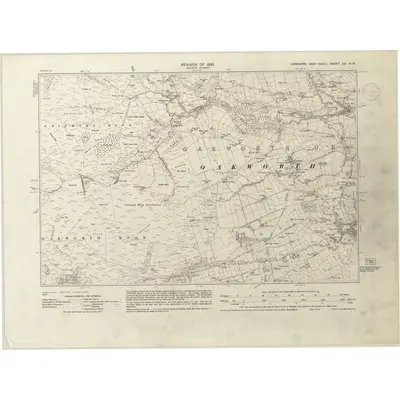 1933 Map of Yorkshire CC.NW