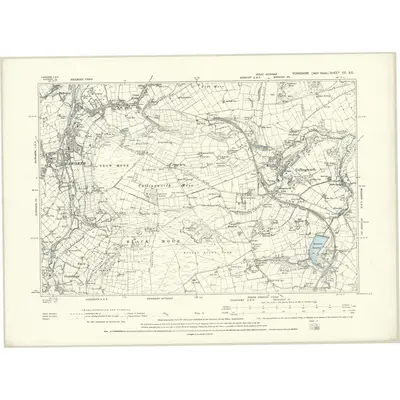 1892 Map of Yorkshire CC.SE, 1895 Print