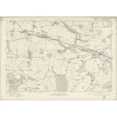 1915 Map of Yorkshire CCC, 1924 Print