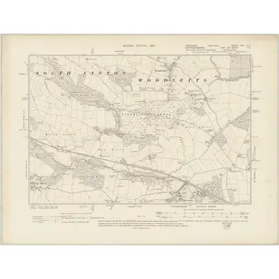1901 Map of Yorkshire CCC.NE, 1903 Print