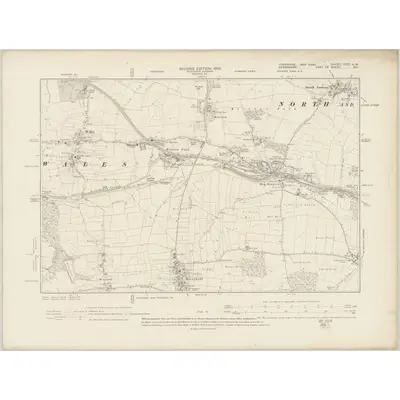 1901 Map of Yorkshire CCC.NW, 1903 Print