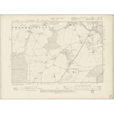 1901 Map of Yorkshire CCC.SE, 1903 Print