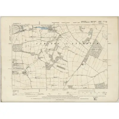 1890 Map of Yorkshire CCCI.NW, 1894 Print