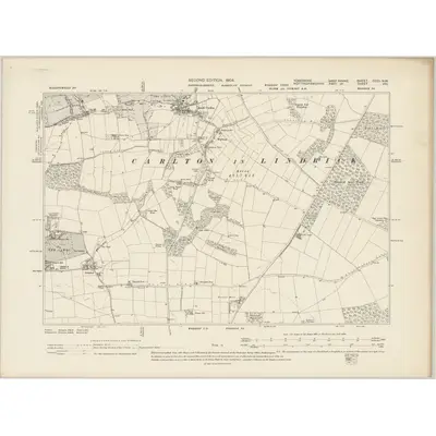 1901 Map of Yorkshire CCCI.NW, 1904 Print