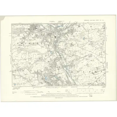 1889 Map of Yorkshire CCI.SE, 1895 Print