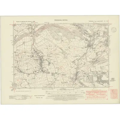 1938 Map of Yorkshire CCI.SW, 1948 Print