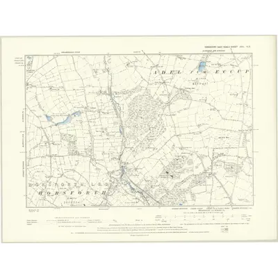 1891 Map of Yorkshire CCII.NE, 1895 Print