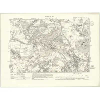 1934 Map of Yorkshire CCII.SE, 1939 Print