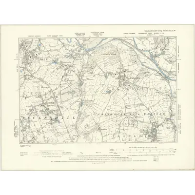 1889 Map of Yorkshire CCII.SW, 1894 Print