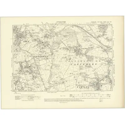 1906 Map of Yorkshire CCII.SW, 1909 Print