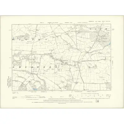 1892 Map of Yorkshire CCIII.NE, 1894 Print