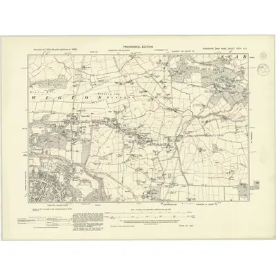 1938 Map of Yorkshire CCIII.NE, 1944 Print