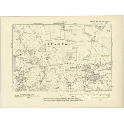 1906 Map of Yorkshire CCIII.NW, 1909 Print