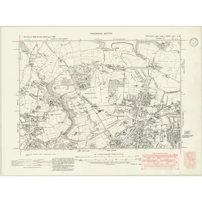 1938 Map of Yorkshire CCIII.NW, 1946 Print